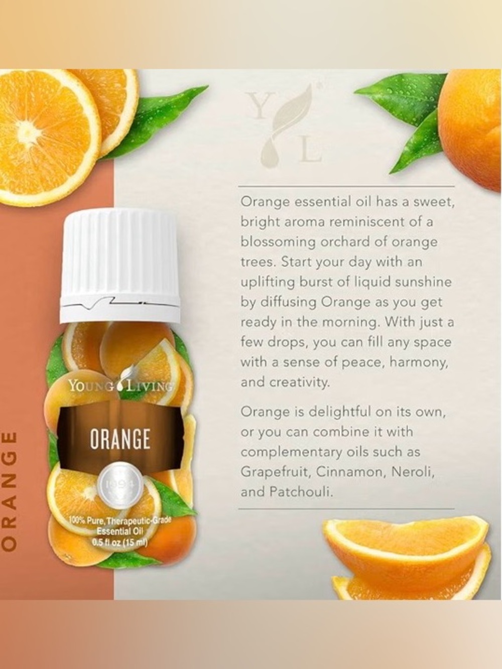 Young Living Orange Essential Oil 15 ml- BRAND NEW UNOPENED SEALED BOTTLE - Picture 4 of 5